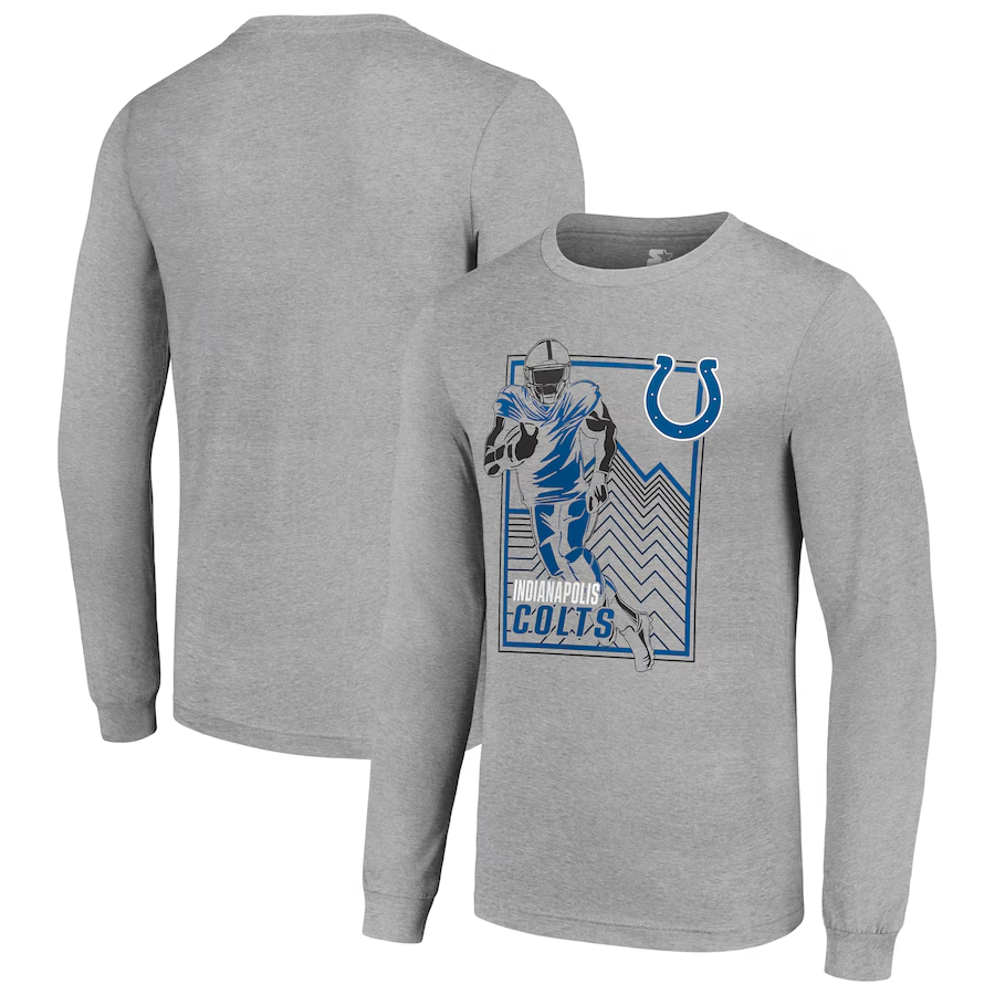 Men Indianapolis Colts grey 2024 NFL Long sleeve T Shirts